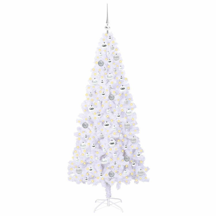 Vidaxx sapin de Noël artificiel avec 300 LED blanc 180 cm PVC et acier