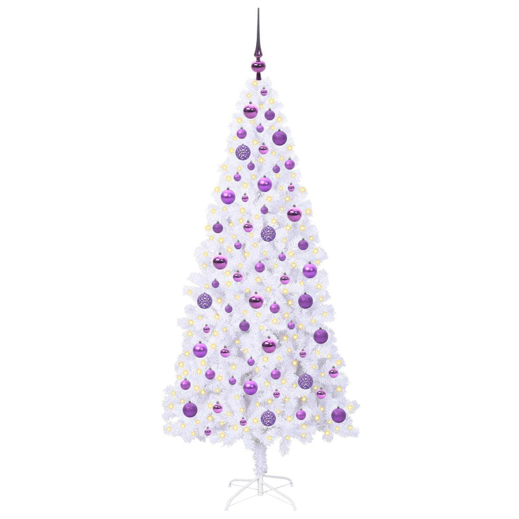 Vidaxx sapin de Noël artificiel avec 300 LED blanc 180 cm PVC et acier