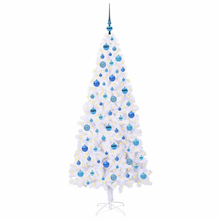 Vidaxx sapin de Noël artificiel avec 300 LED blanc 180 cm PVC et acier