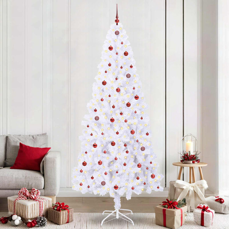 Vidaxx sapin de Noël artificiel avec 300 LED blanc 240 cm PVC et acier