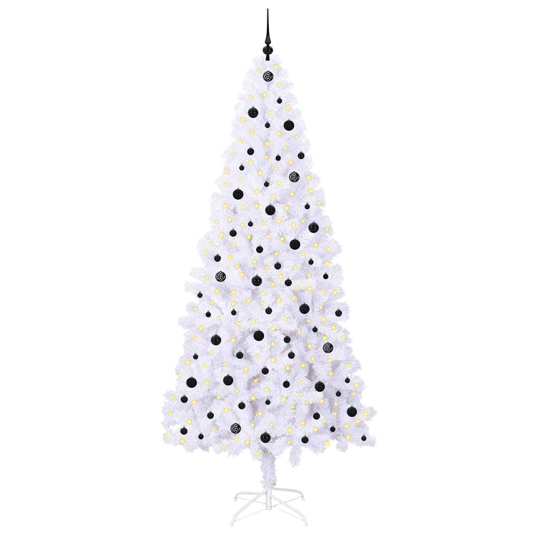 Vidaxx sapin de Noël artificiel avec 300 LED blanc 240 cm PVC et acier