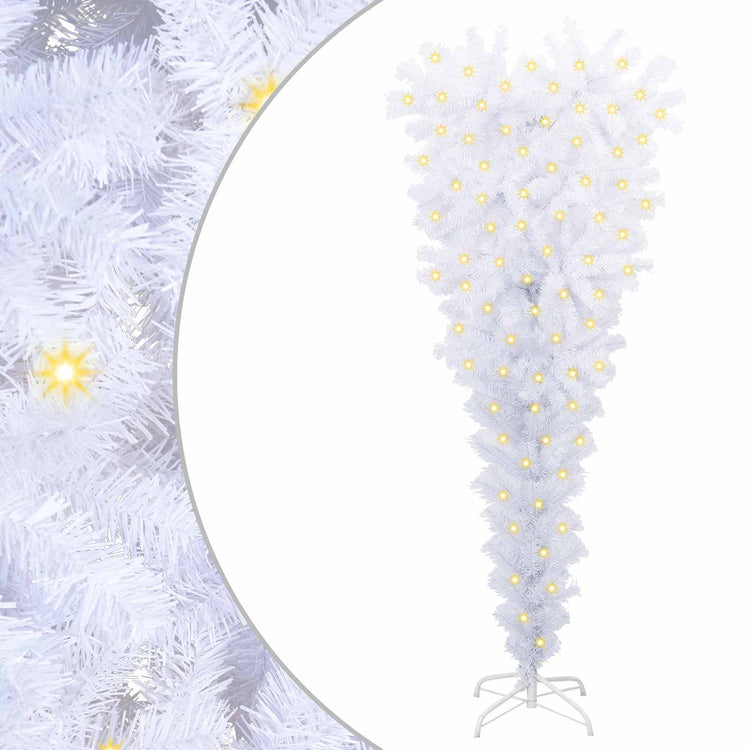 Vidaxx sapin de Noël artificiel avec 150 LED blanc 120 cm PVC et acier
