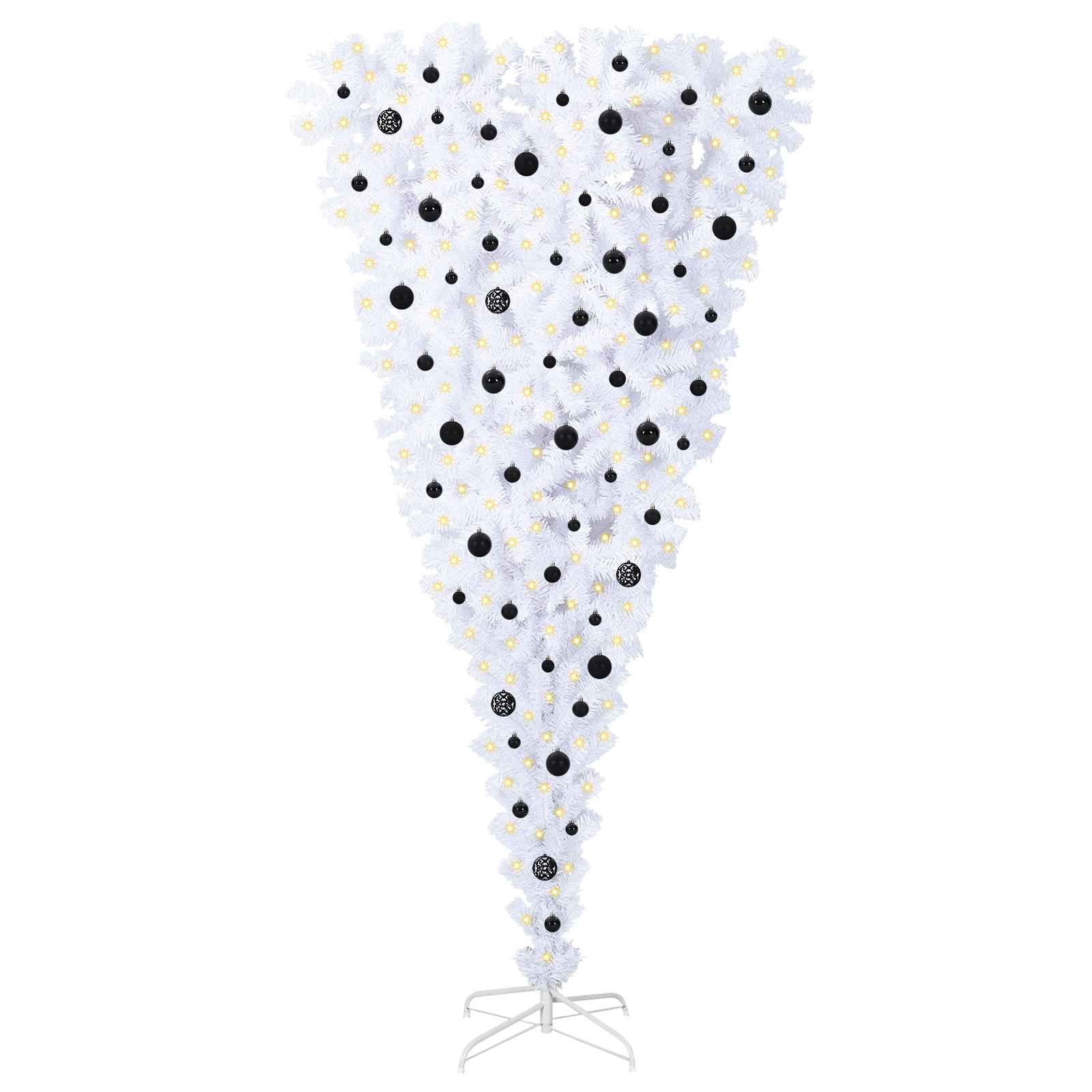 Vidaxx sapin de Noël artificiel avec 300 LED blanc 240 cm PVC et acier