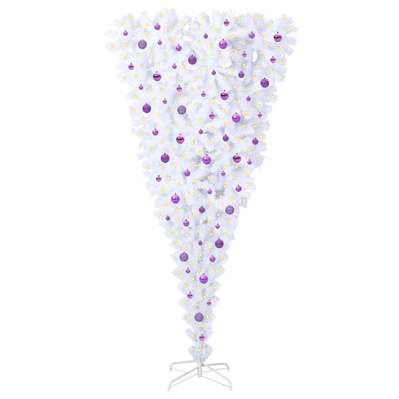 Vidaxx sapin de Noël artificiel avec 300 LED blanc 240 cm PVC et acier