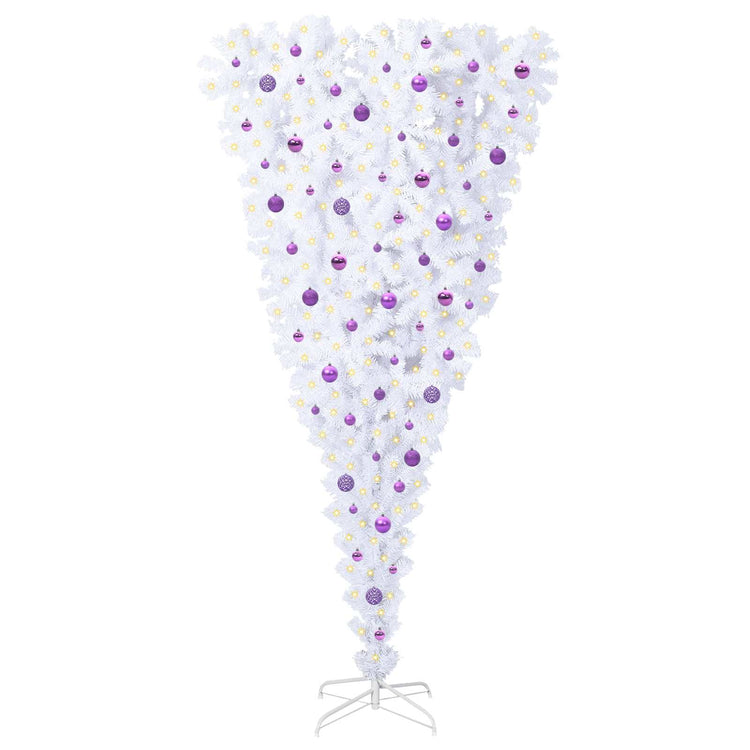 Vidaxx sapin de Noël artificiel avec 300 LED blanc 240 cm PVC et acier