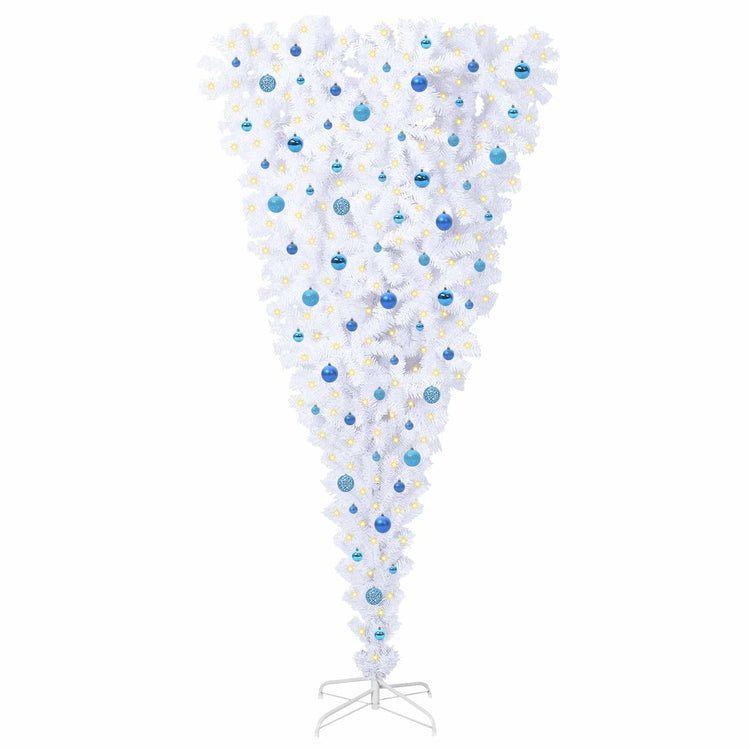 Vidaxx sapin de Noël artificiel avec 300 LED blanc 240 cm PVC et acier