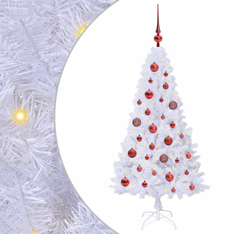 Vidaxx sapin de Noël artificiel avec 150 LED blanc 120 cm PVC et acier