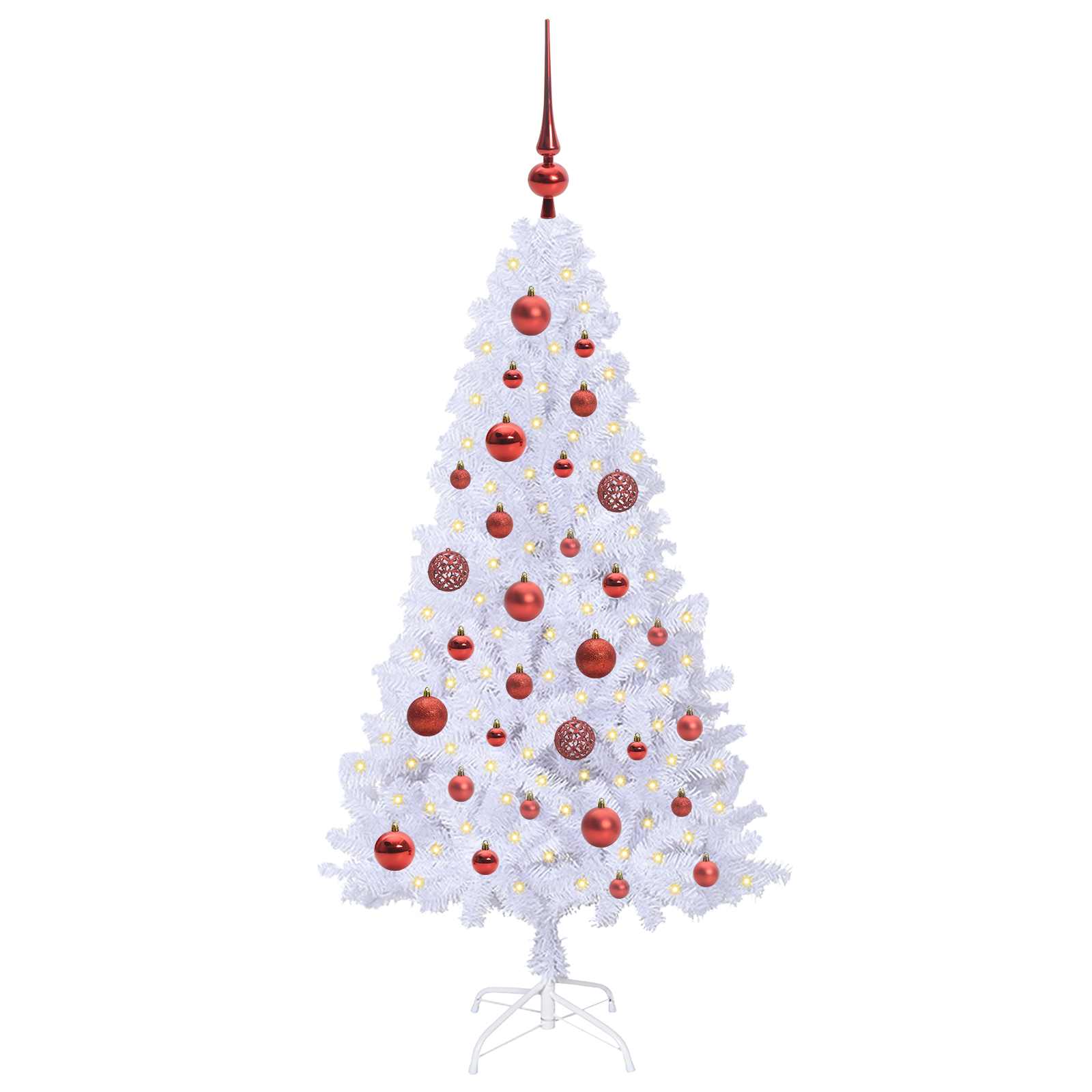Vidaxx sapin de Noël artificiel avec 150 LED blanc 120 cm PVC et acier