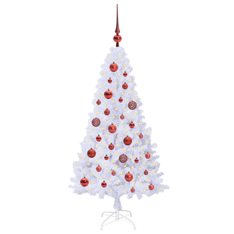 Vidaxx sapin de Noël artificiel avec 150 LED blanc 120 cm PVC et acier