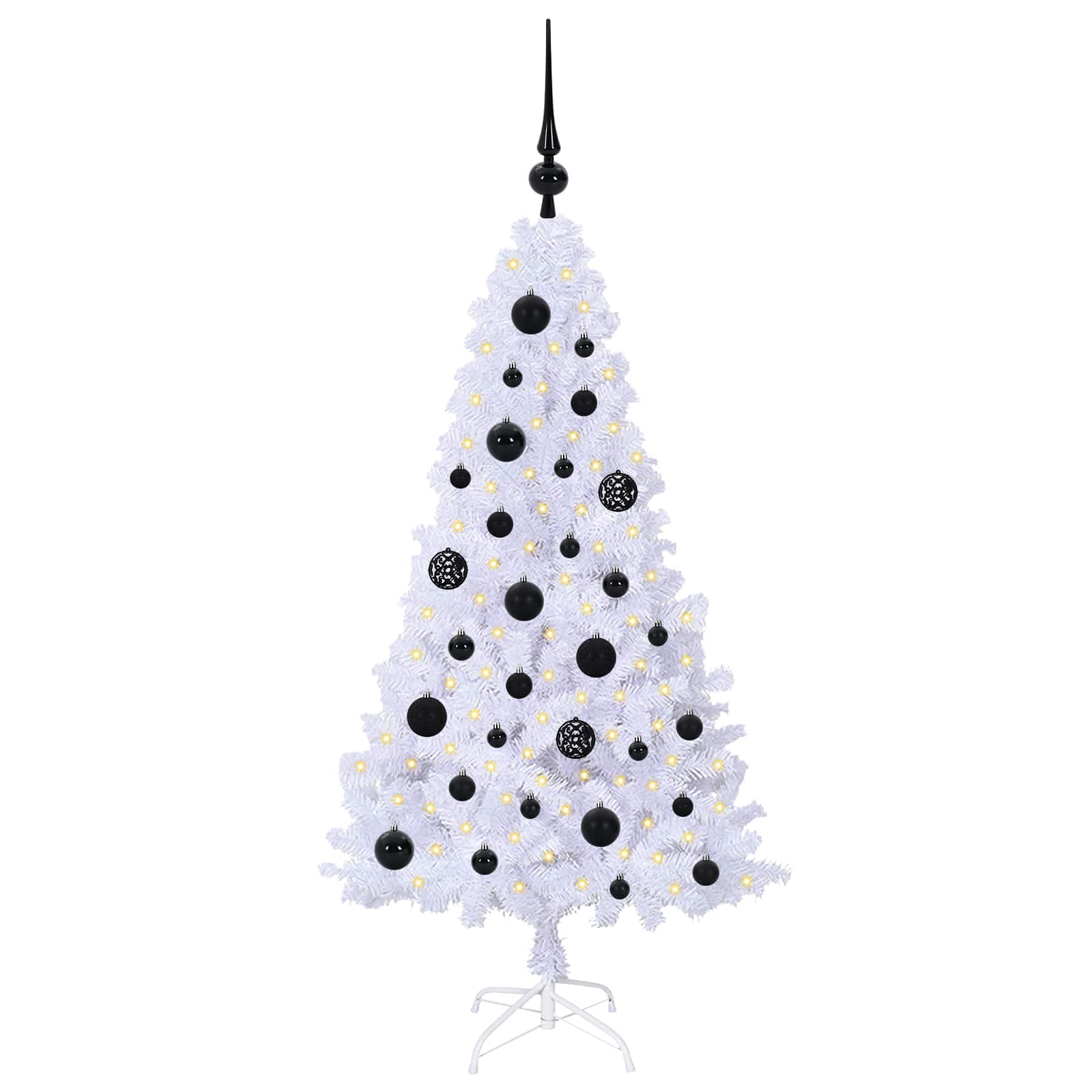 Vidaxx sapin de Noël artificiel avec 150 LED blanc 120 cm PVC et acier