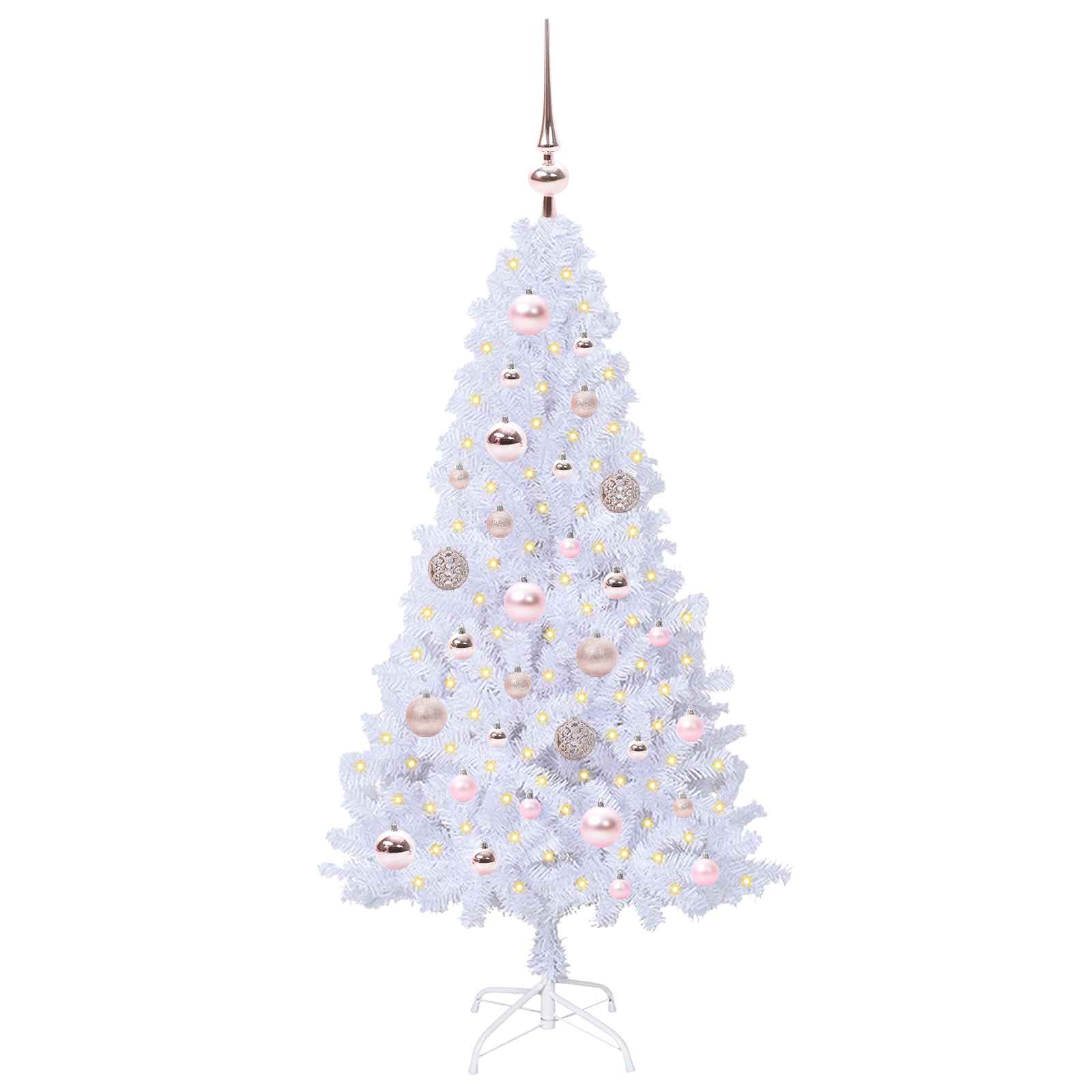 Vidaxx sapin de Noël artificiel avec 150 LED blanc 120 cm PVC et acier