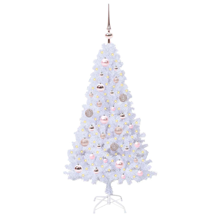Vidaxx sapin de Noël artificiel avec 150 LED blanc 120 cm PVC et acier