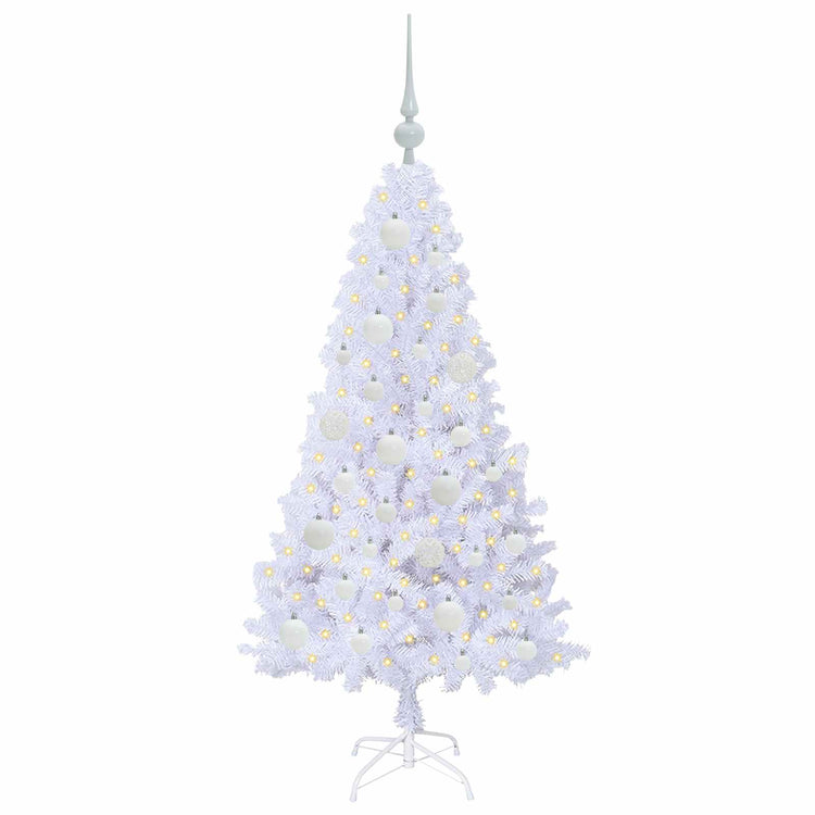 Vidaxx sapin de Noël artificiel avec 150 LED blanc 120 cm PVC et acier