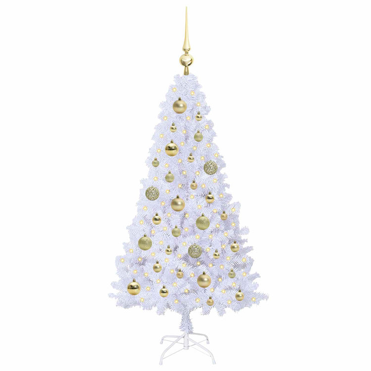 Vidaxx sapin de Noël artificiel avec 150 LED blanc 120 cm PVC et acier