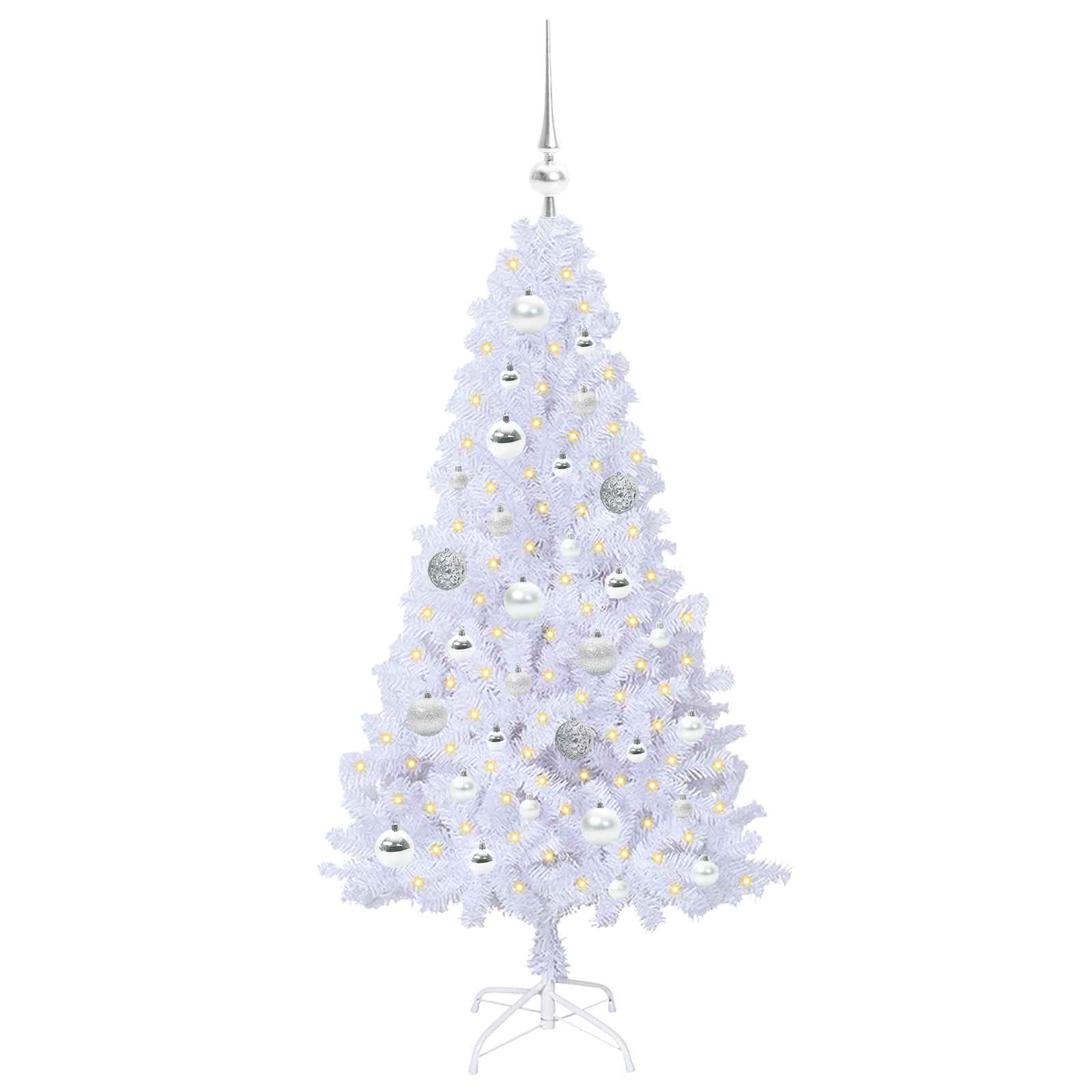Vidaxx sapin de Noël artificiel avec 150 LED blanc 120 cm PVC et acier