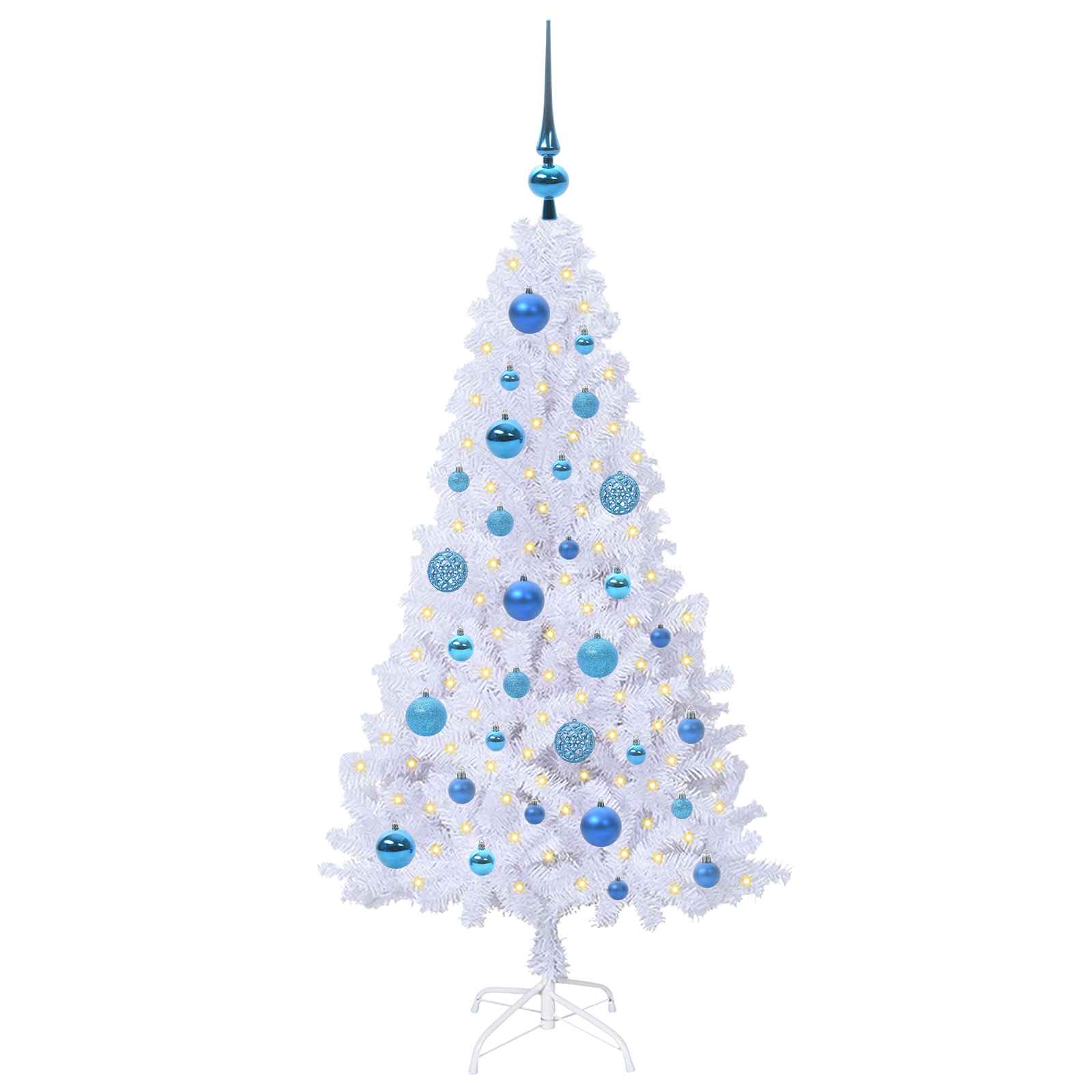 Vidaxx sapin de Noël artificiel avec 150 LED blanc 120 cm PVC et acier