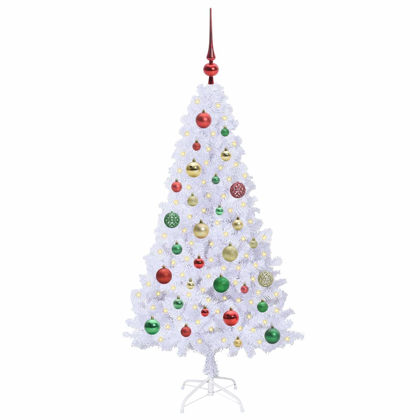Vidaxx sapin de Noël artificiel avec 150 LED blanc 120 cm PVC et acier
