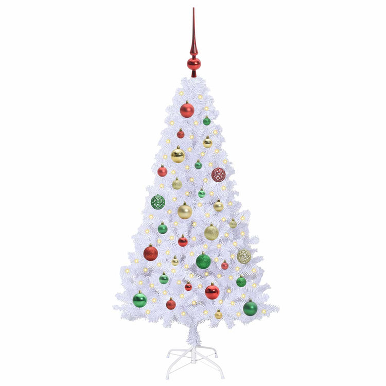 Vidaxx sapin de Noël artificiel avec 150 LED blanc 120 cm PVC et acier