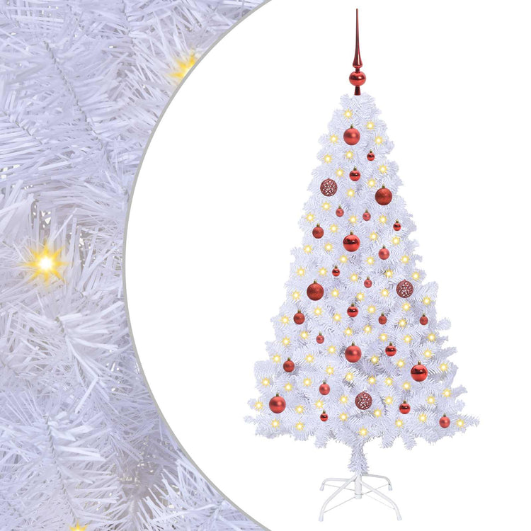 Vidaxx sapin de Noël artificiel avec 150 LED blanc 150 cm PVC et acier