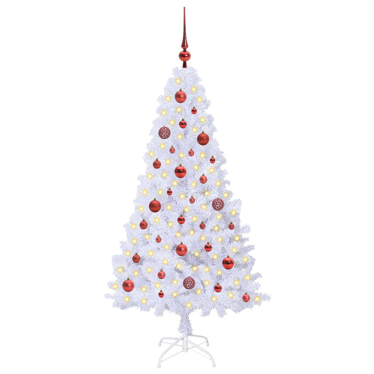 Vidaxx sapin de Noël artificiel avec 150 LED blanc 150 cm PVC et acier