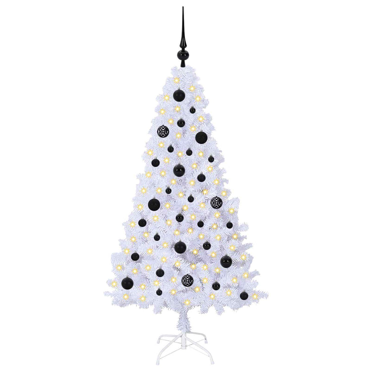 Vidaxx sapin de Noël artificiel avec 150 LED blanc 150 cm PVC et acier