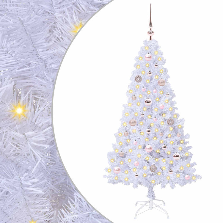 Vidaxx sapin de Noël artificiel avec 150 LED blanc 150 cm PVC et acier