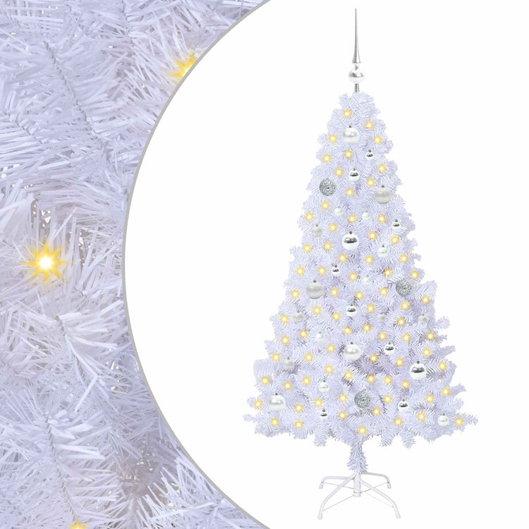 Vidaxx sapin de Noël artificiel avec 150 LED blanc 150 cm PVC et acier