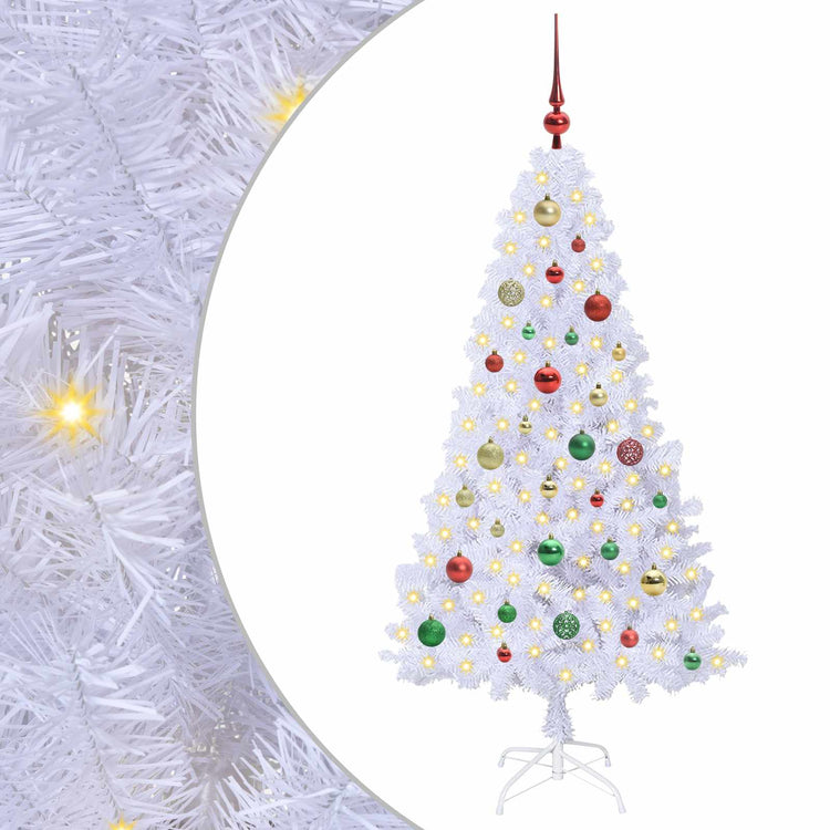 Vidaxx sapin de Noël artificiel avec 150 LED blanc 150 cm PVC et acier