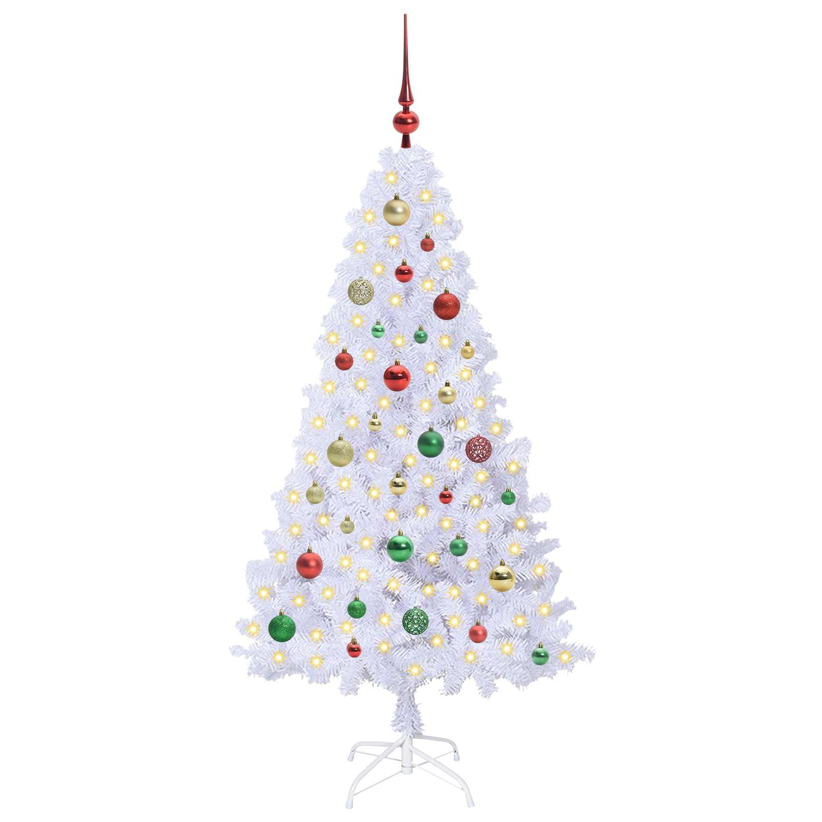 Vidaxx sapin de Noël artificiel avec 150 LED blanc 150 cm PVC et acier