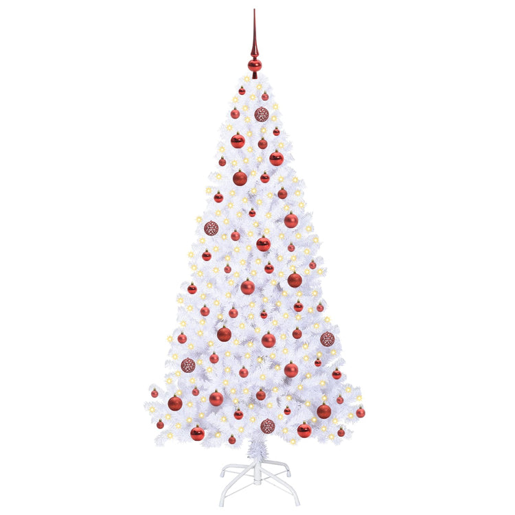 Vidaxx sapin de Noël artificiel avec 300 LED blanc 180 cm PVC et acier