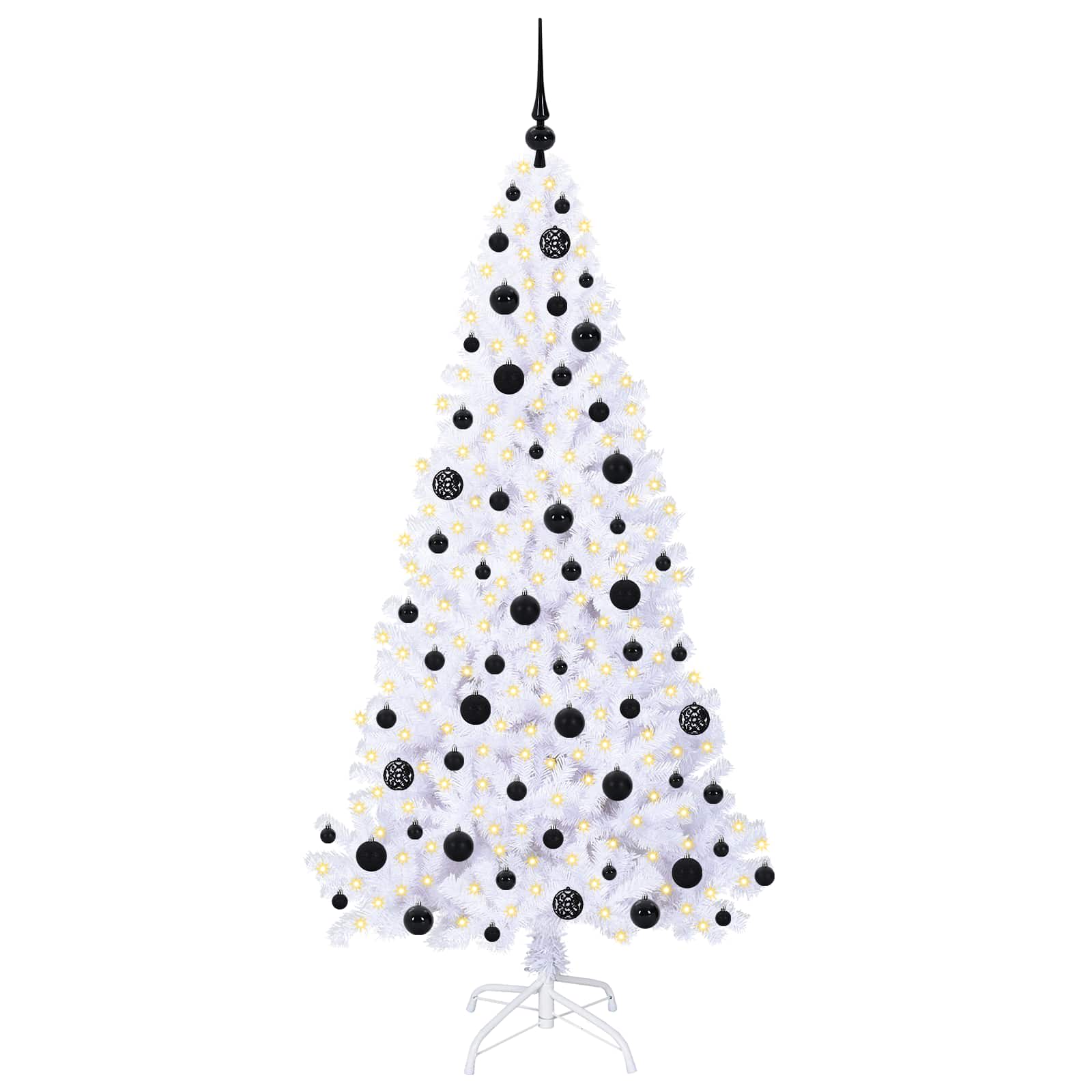 Vidaxx sapin de Noël artificiel avec 300 LED blanc 180 cm PVC et acier
