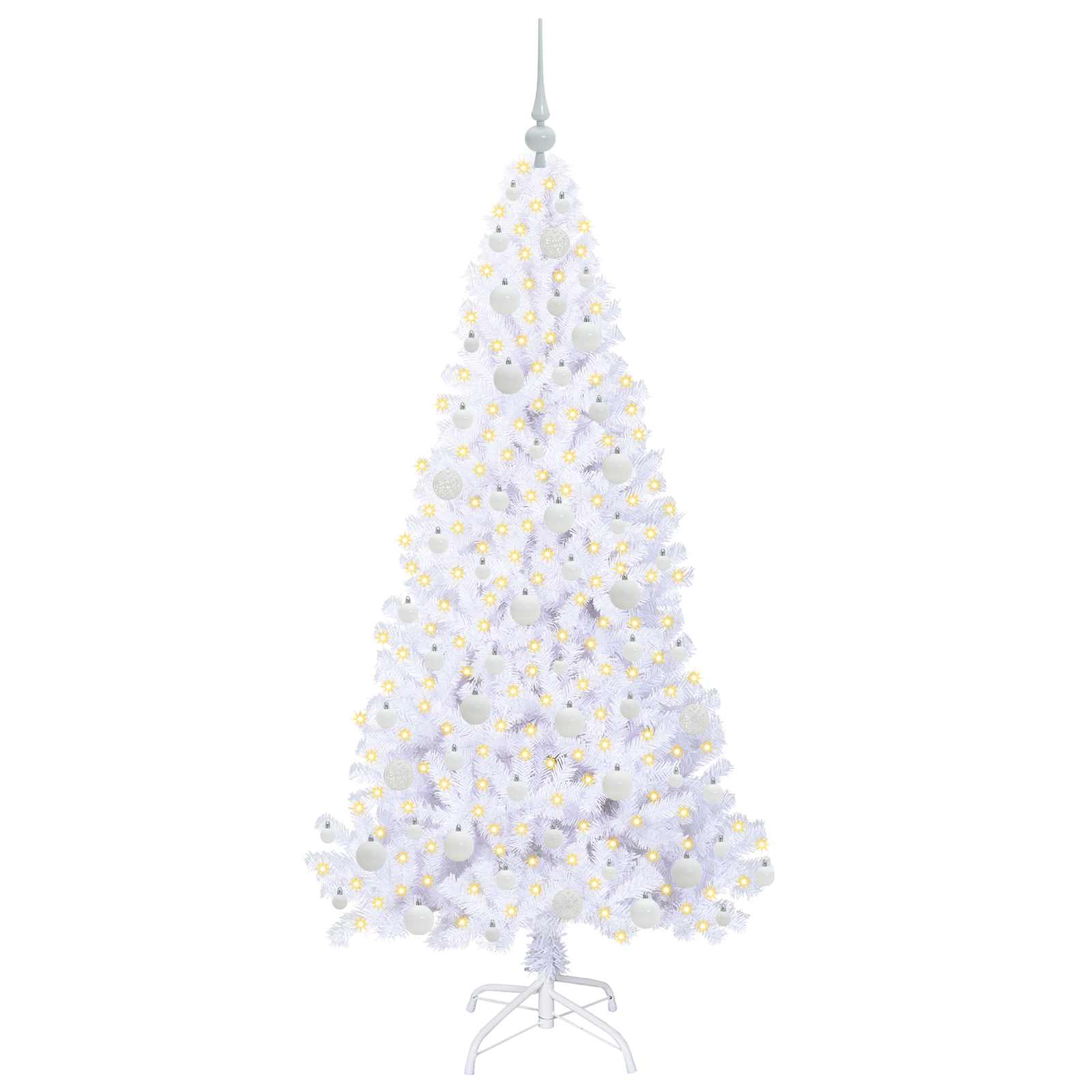 Vidaxx sapin de Noël artificiel avec 300 LED blanc 180 cm PVC et acier