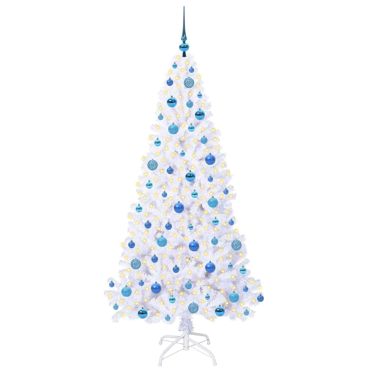 Vidaxx sapin de Noël artificiel avec 300 LED blanc 180 cm PVC et acier