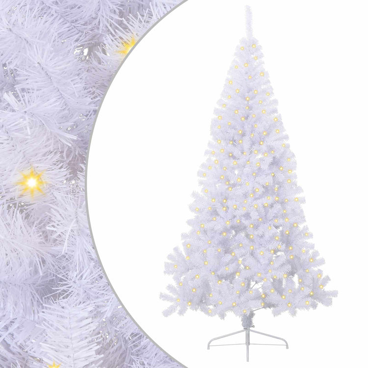 Vidaxx sapin de Noël artificiel avec 300 LED blanc 240 cm PVC et acier