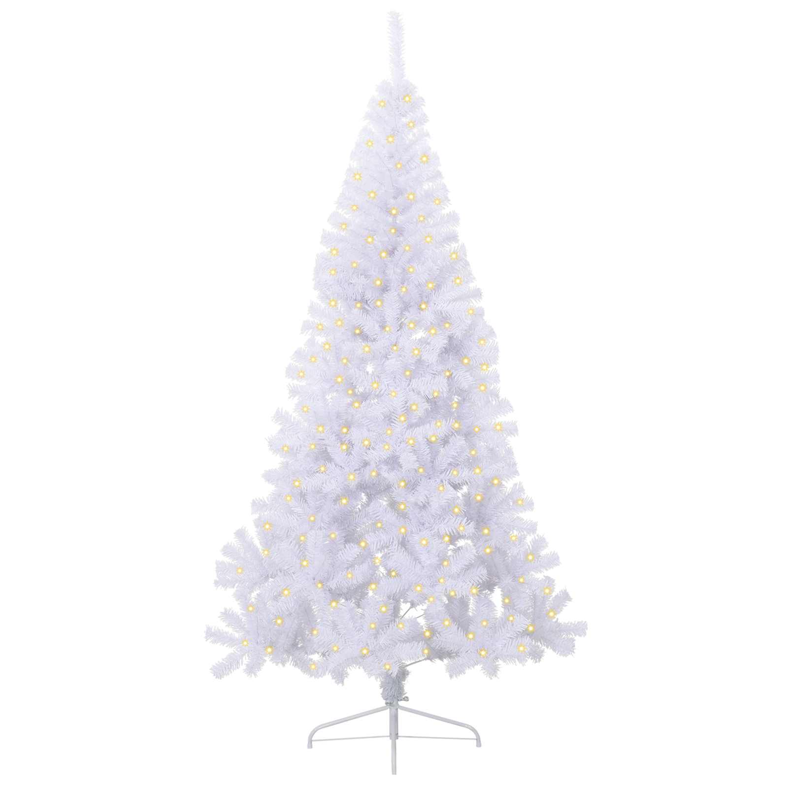 Vidaxx sapin de Noël artificiel avec 300 LED blanc 240 cm PVC et acier