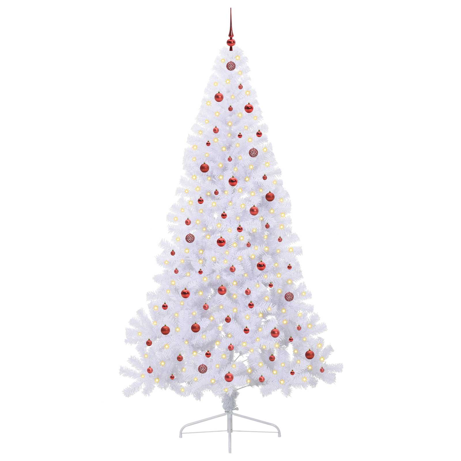 Vidaxx sapin de Noël artificiel avec 300 LED blanc 240 cm PVC et acier
