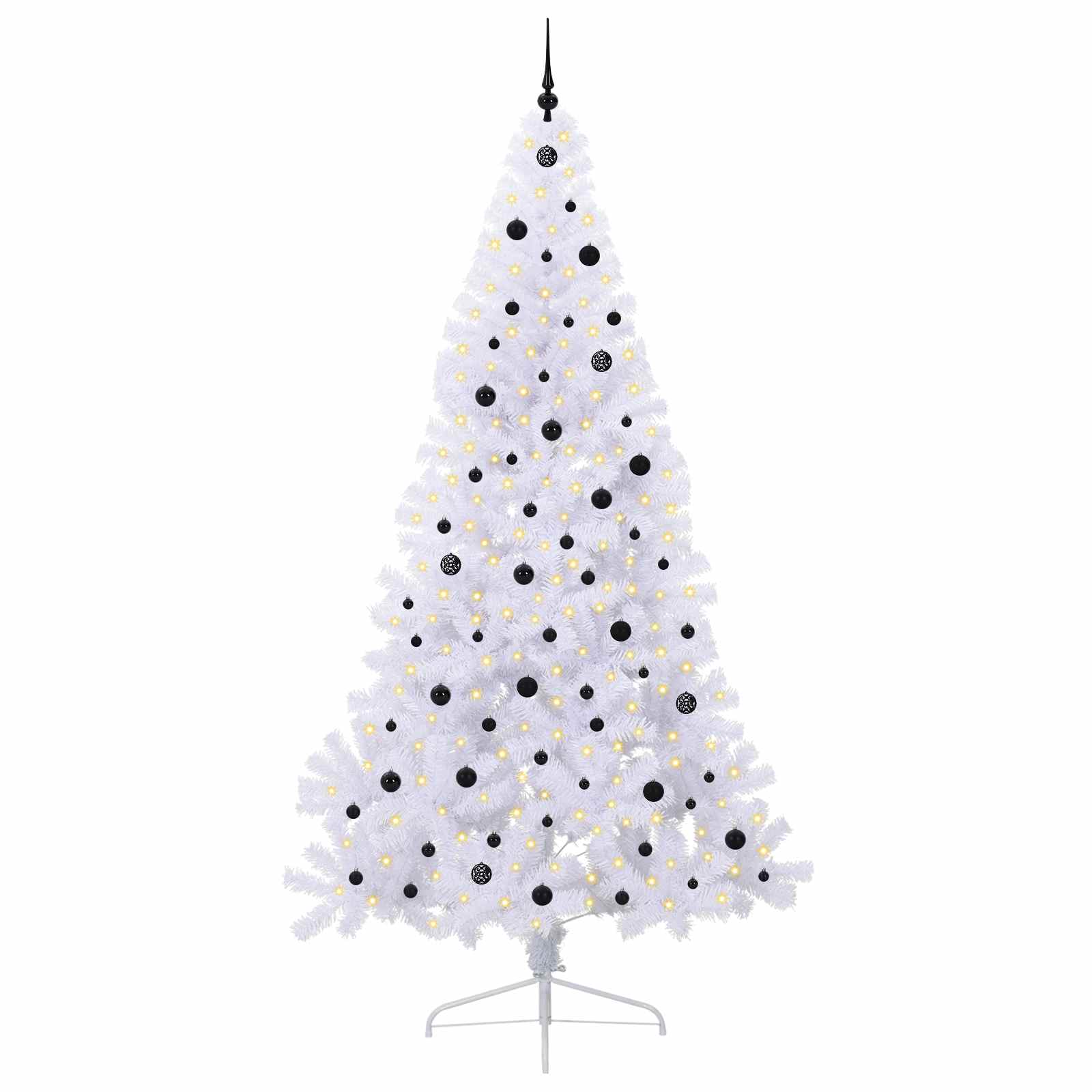 Vidaxx sapin de Noël artificiel avec 300 LED blanc 240 cm PVC et acier