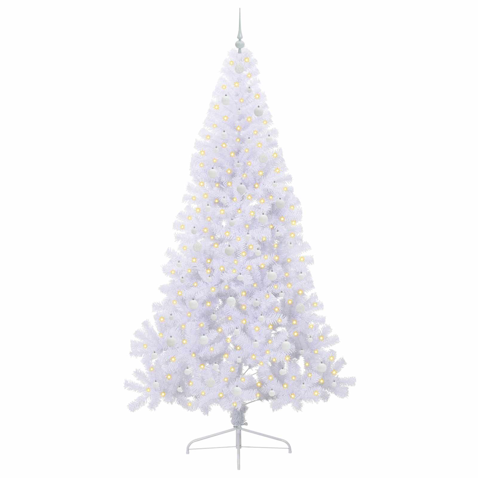 Vidaxx sapin de Noël artificiel avec 300 LED blanc 240 cm PVC et acier