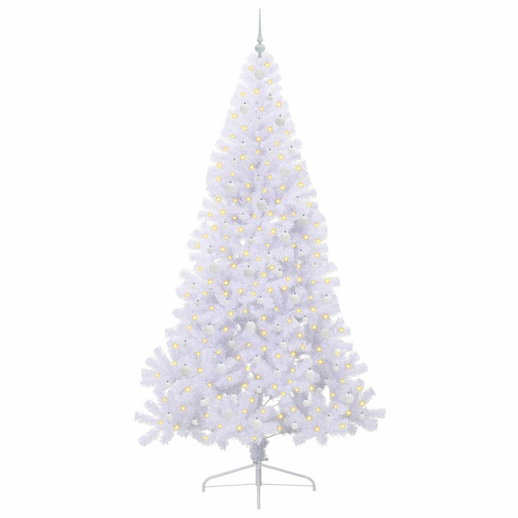 Vidaxx sapin de Noël artificiel avec 300 LED blanc 240 cm PVC et acier