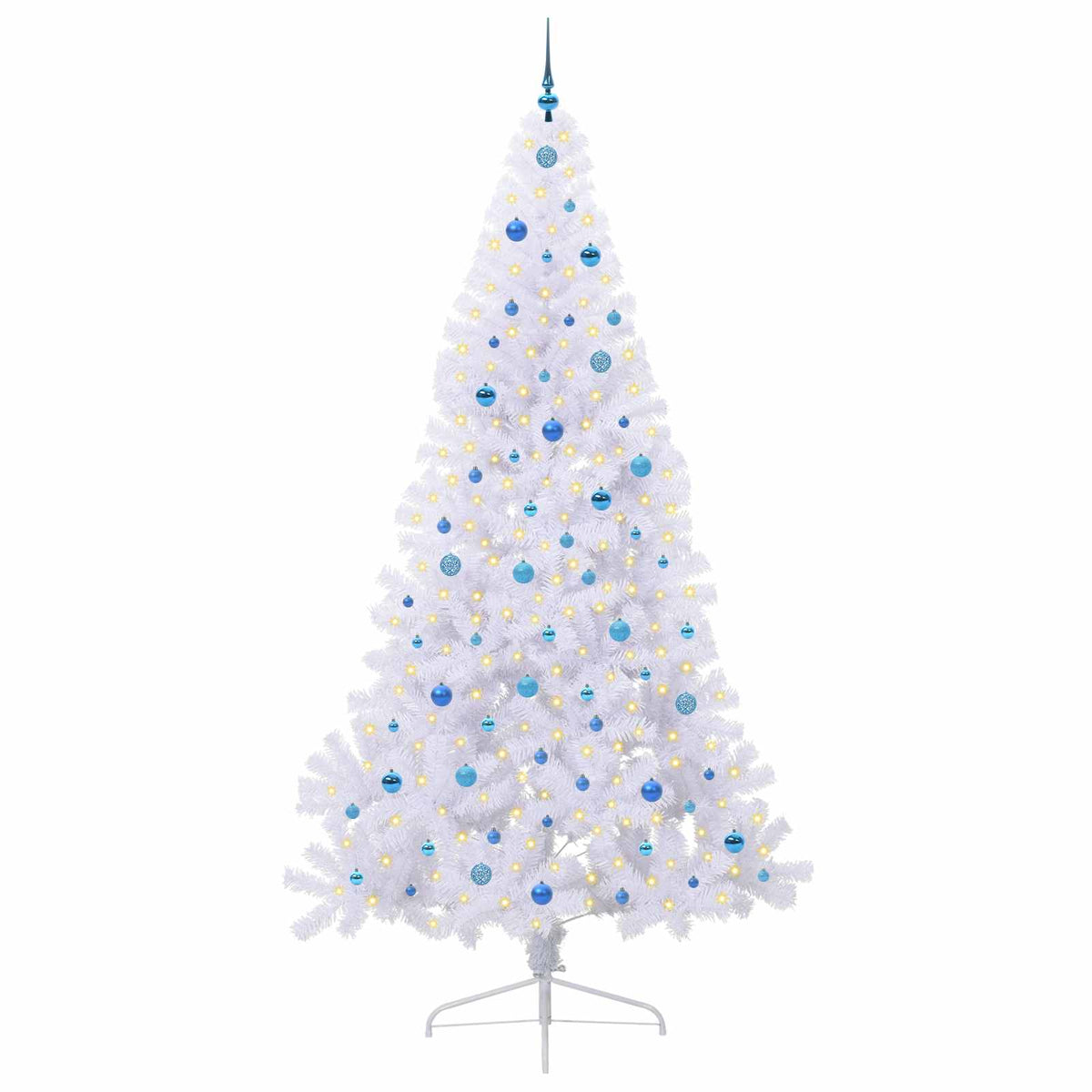 Vidaxx sapin de Noël artificiel avec 300 LED blanc 240 cm PVC et acier