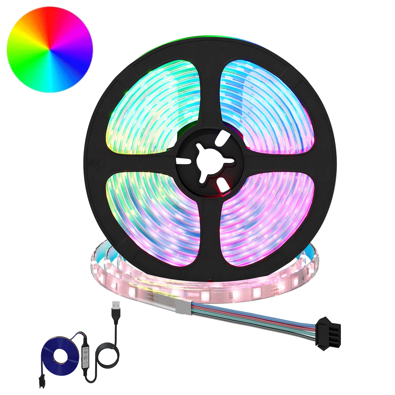 Vidaxxl bande LED 2 pcs noir et transparent 5500 mm cuivre et plastique