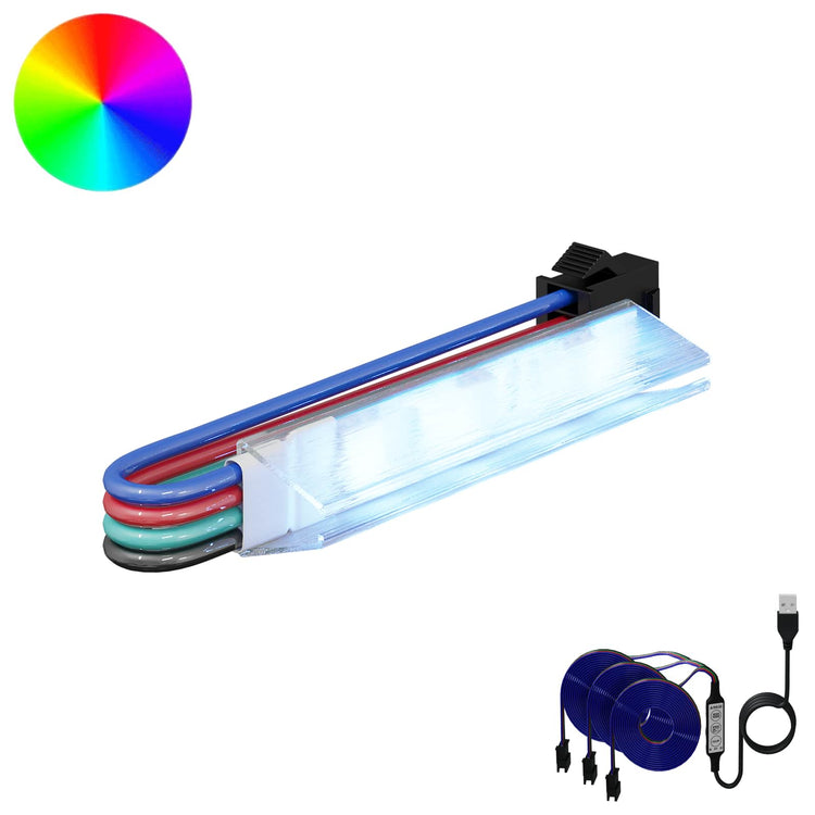 Vidaxxl bande LED 2 pcs noir et multicolore 1745 mm cuivre et plastique