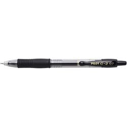 Stylo gel à bouton poussoir Pilot G2 fin 0,4 mm poignée noire mécanisme poussoir pointe en acier inoxydable