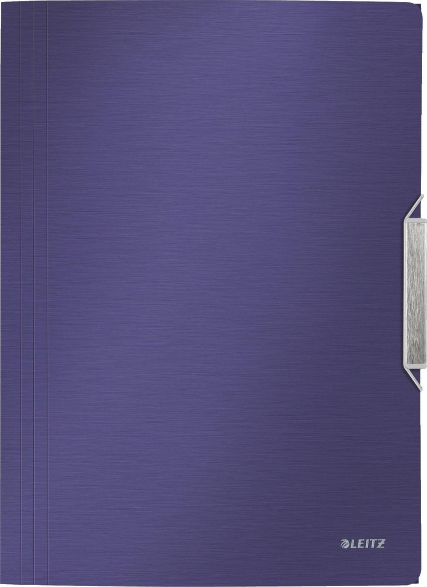 Leitz style elastomap bleu titane