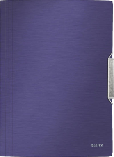 Leitz style elastomap bleu titane
