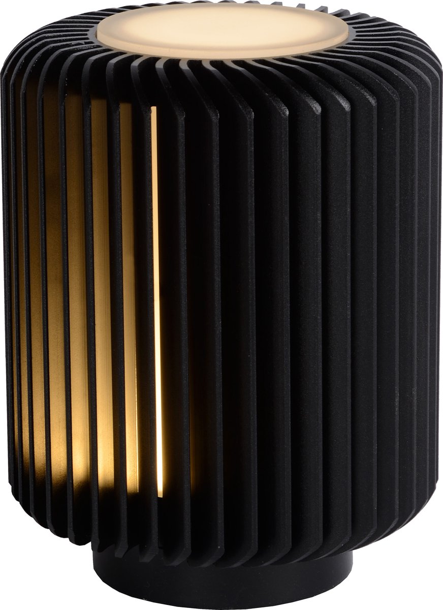 Lucide turbin - lampe de table - ø 10,6 cm - LED - 1x5w 3000k - noir