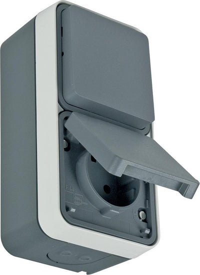 Berker w1 type 47803515 ap combinaison anti-éclaboussures ip55 | gris