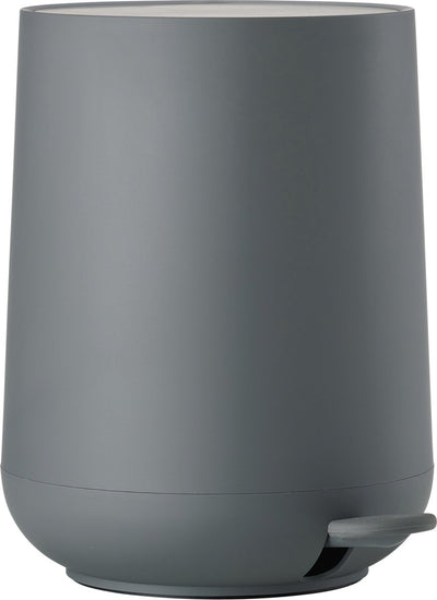 Zone Danemark Poubelle à pédale Nova - Poubelle de salle de bain à fermeture douce - Petite poubelle - Accessoires de salle de bain - Plastique - 5 litres - 29 x 23 cm - Gris