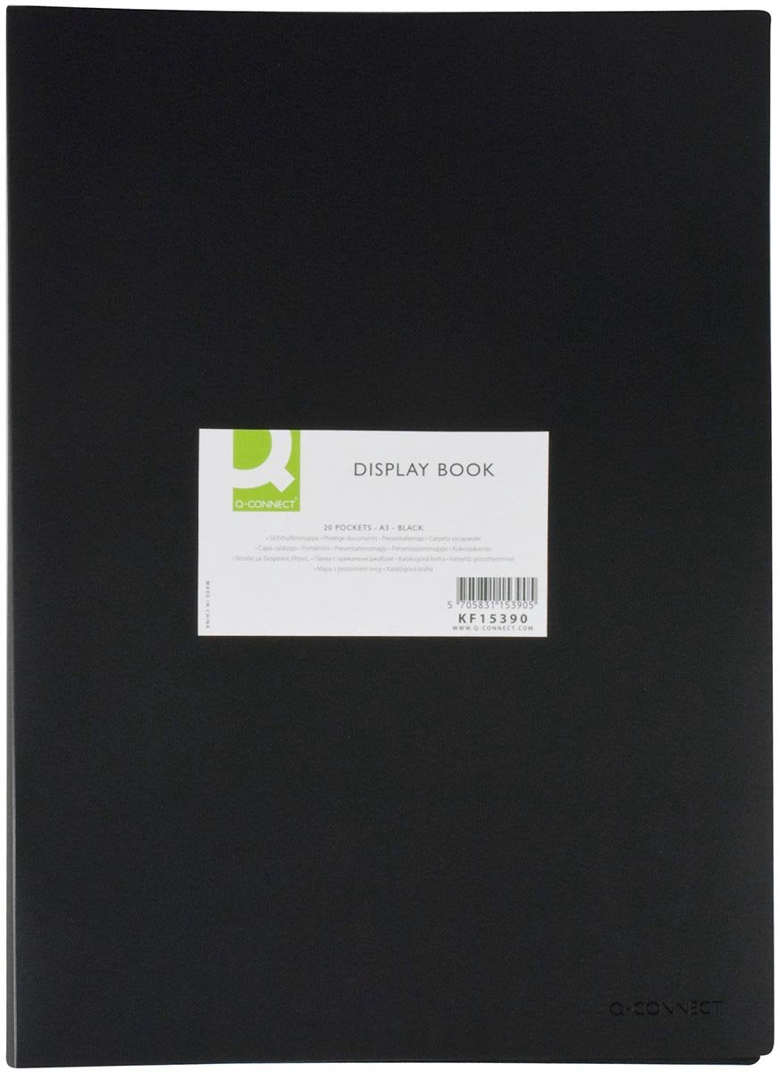 Q-connect show album, a3, 20 sachets, noir