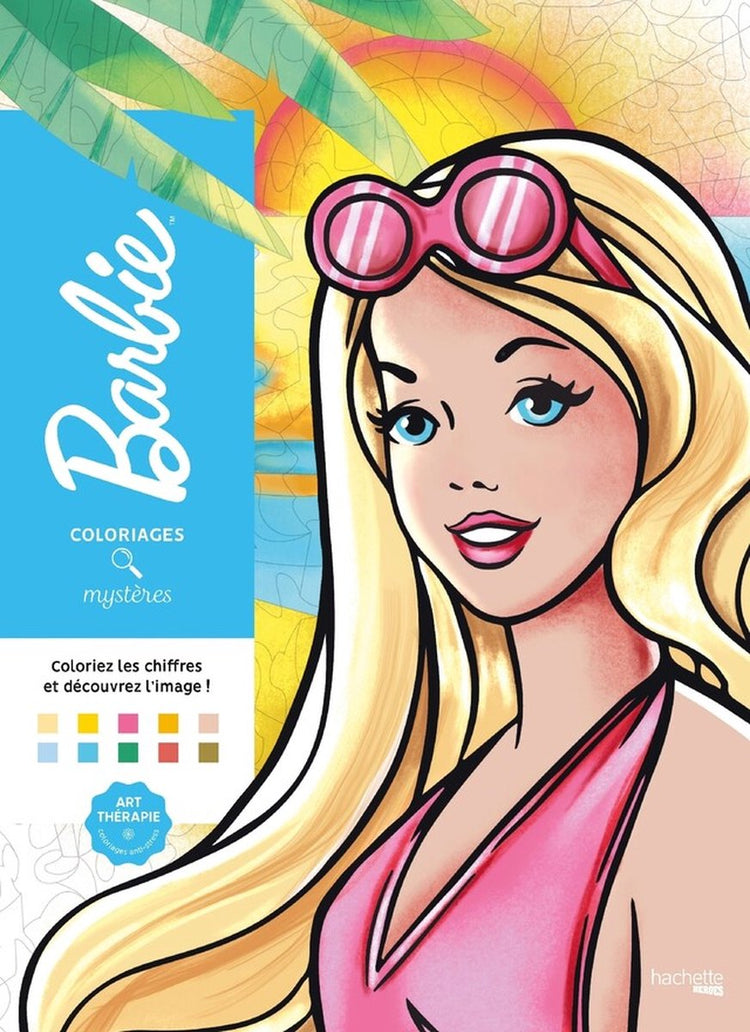 Hachette héros coloriages mystères barbie - livre de coloriage couleur par numéro pour adultes -